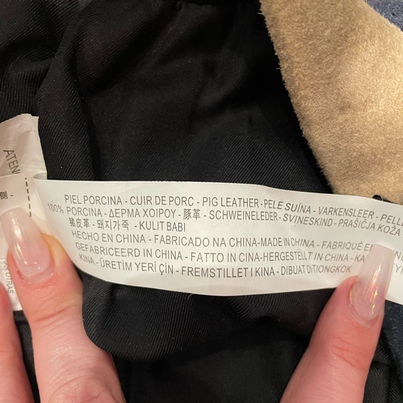 LEATHER PATCHWORK SKIRT - Picture 4 of 5